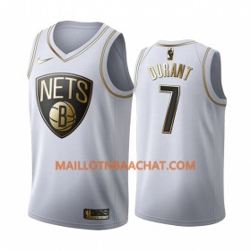 Maillot NBA Brooklyn Nets Kevin Durant 7 Nike 2019-20 Blanc Golden Edition Swingman - Homme